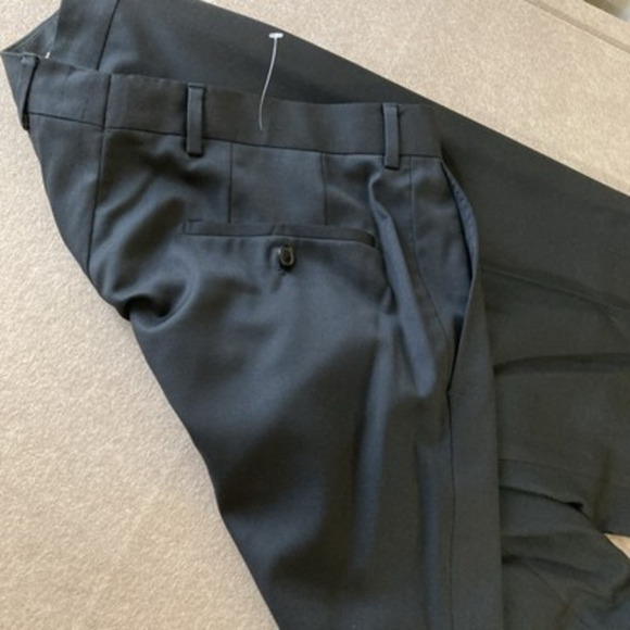 HUGO BOSS Pasolini Movie Super 100s Suit Sz 44L Blazer Pant 35x33 Black Business - Picture 9 of 11